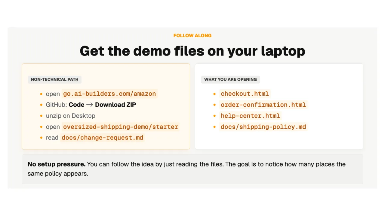 Slide 10: Get the demo files on your laptop