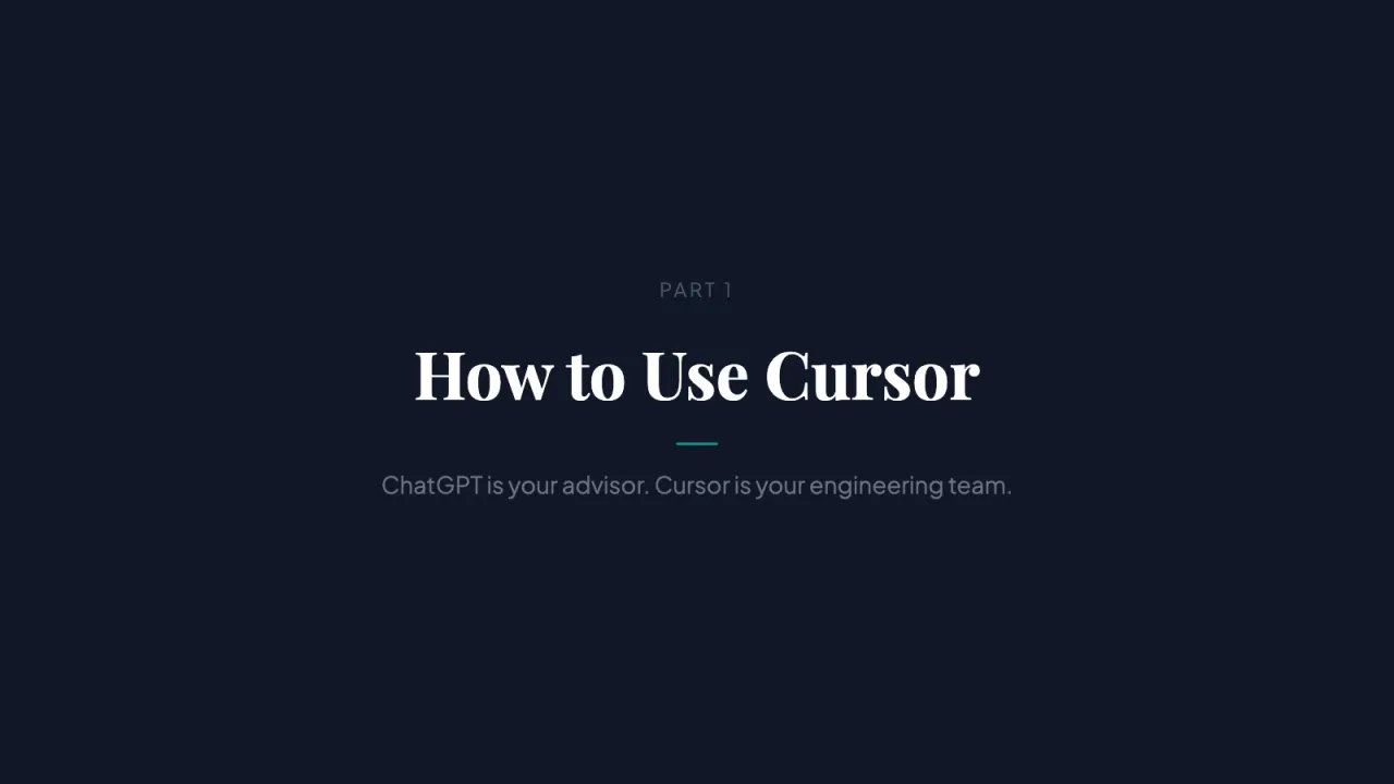 Slide 8: How to Use Cursor