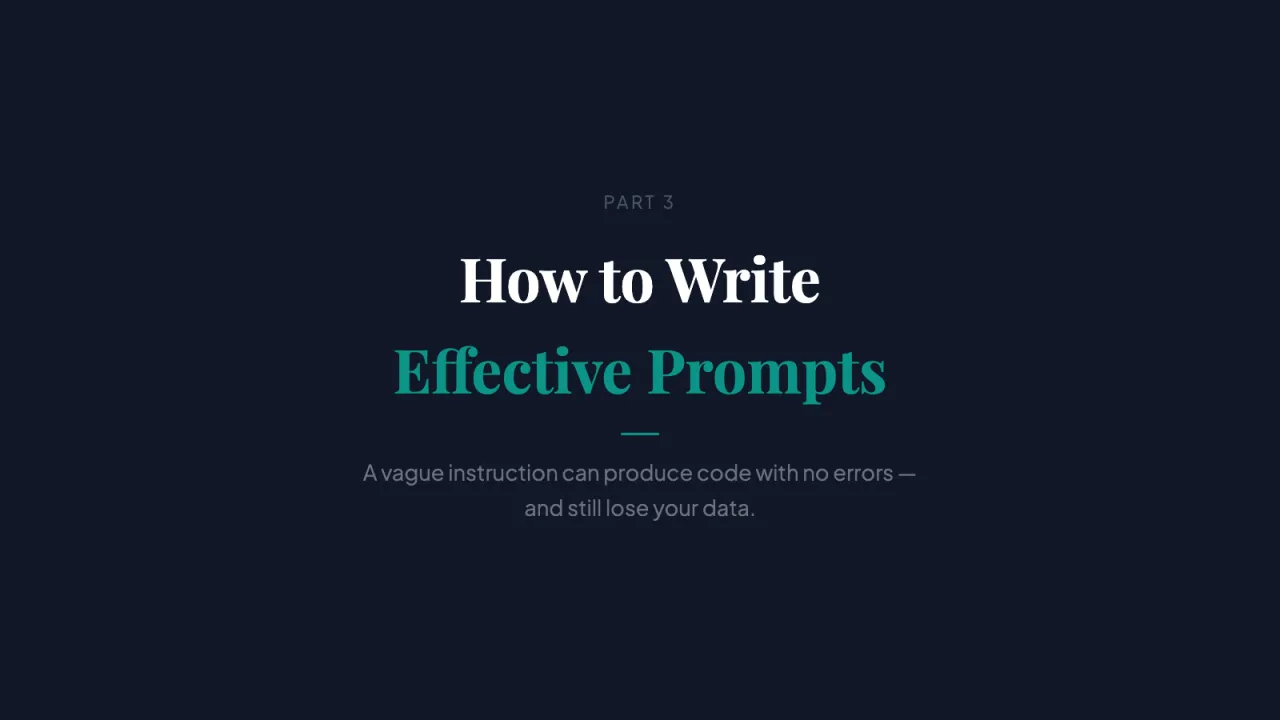 Slide 14: How to Write Effective Prompts