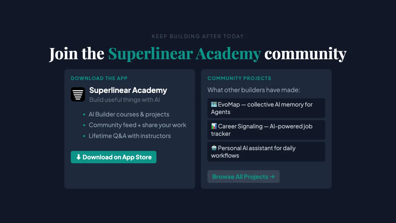 Slide 23: Join the Superlinear Academy community