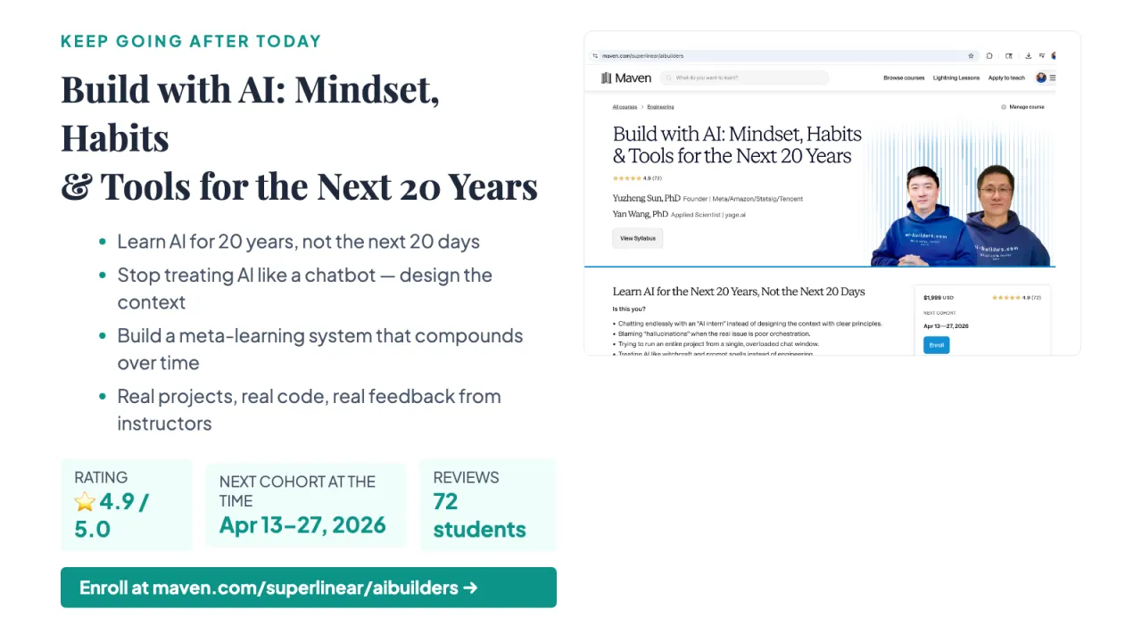 Slide 24: Build with AI: Mindset, Habits & Tools for the Next 20 Years