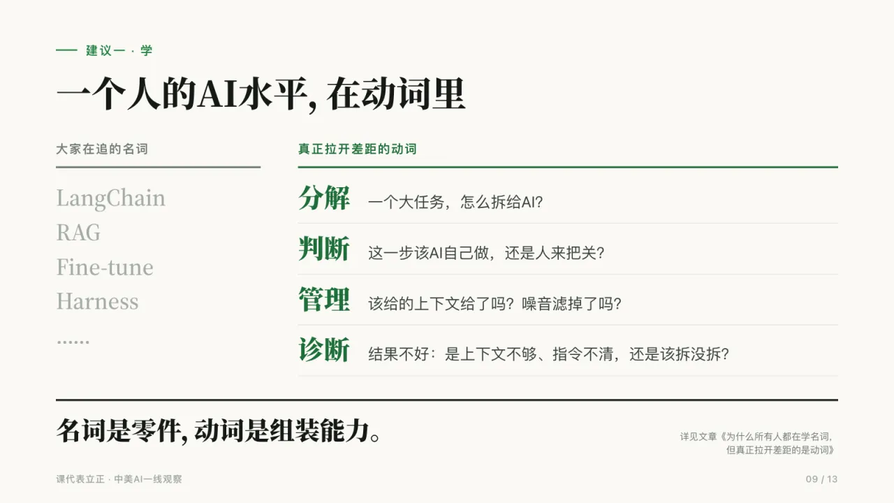 第9页:一个人的AI水平,在动词里